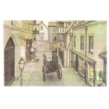 KIRKGATE, THE CASTLE MUSEUM, YORK vintage unused postcard (B) =