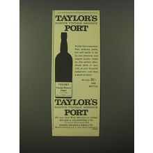 1964 Taylor's Vintage Reserve Port Advertisement