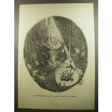 1952 Philadelphia Bulletin Newspaper Ad - Cartoon by Richard Decker - Circus