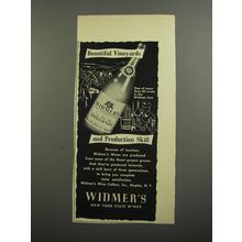 1952 Widmer's Burgundy Wine Ad - Bountiful Vineyards