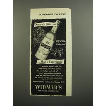 1952 Widmer's Tawny Port Ad - Nature's gifts and ..man's experience