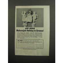 1962 Air-India Airlines Ad - Air-India Maharajah Holiday in Greece!