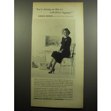 1955 Amelia Earhart Luggage Ad - Sonja Henie - You're skating on thin ice