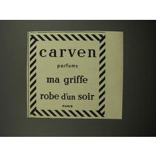1955 Carven Ma Griffe and Robe d'un Soir Perfumes Advertisement