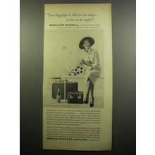 1955 Amelia Earhart Luggage Ad - Rosalind Russell - luggage is always on Stage