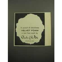 1955 Charles of the Ritz Velvet Foam Ad - In pursuit of cleanliness