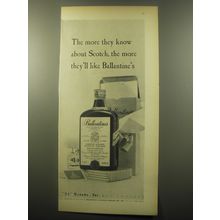 1959 Ballantine's Scotch Advertisement - The more they know