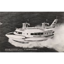 Westland Hovercraft SRN2 at Weston Super Mare RPC Postcard