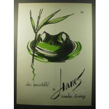 1960 Hanes Stockings Advertisement - art by Vladimir Bobri - Frog