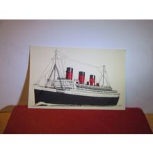 LINER QUEEN MARY, SHIP unused postcard Collector's card =