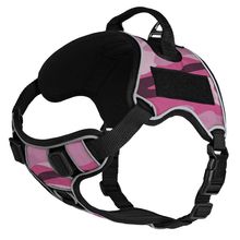 Multipurpose Dog Harness, Pink Camo S 21"-25"
