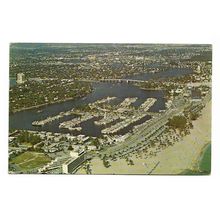Postcard USA FL Florida Fort Lauderdale Bahia Mar yacht basin world's largest
