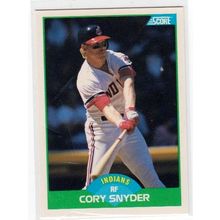 1989 Score Cory Snyder baseball card #52 – Indians