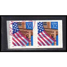 Used 2915A 32c U.S. Flag Over Porch Very Fine CNP Left 13311A P/UL PA1810