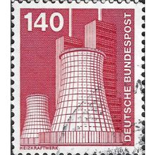 GERMANY, Industrial technology, Power Station, carmine 1975, 140pf, #5