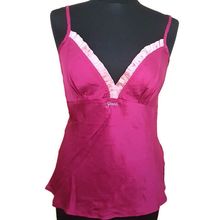 GUESS 100% Silk Top Cami Funshia Hot Pink Size Medium 10 - 12 UK