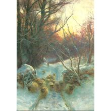 Art JOSEPH FARQUHARSON The Sun Had Closed The Winter Day Postcard (Medici 1999)
