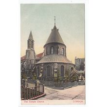 The Temple Church London 1904 Woodbury Series Postcard 733