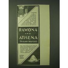 1900 National Biscuit Company Nabisco Ramona and Athena Sugar Wafers Ad