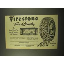 1957 Firestone Town & Country Tires Tyres Ad