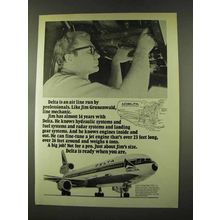 1973 Delta Airlines Ad - Line Mechanic