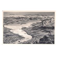 LAC LEMAN, SWITZERLAND unused vintage postcard =