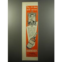 1950 Harwood's Whisky Ad - Yes.. it's done with mirrors