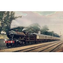 LBSC No 422 Train Class 4-4-2 at Wandsworth Common 1960s Train Postcard