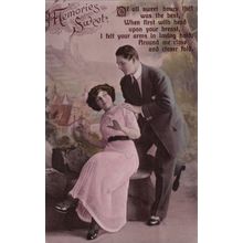 Head On Your Breasts Boobs Real Photo Romantic Old Postcard