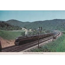 Northern & Western Passenger Train by Dixie Caverns USA Postcard