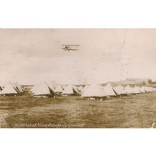 Plane at Aldershot Cove Military Tent Camping Ground Army Old Postcard