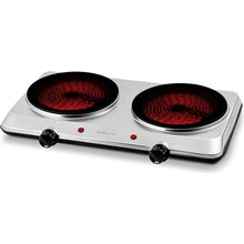 OVENTE Countertop Infrared Double Burner, 1500W Electric Hot Plate and Portable