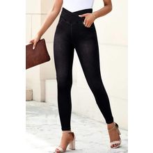 Black Arched Waist Stretchy Slim Fit Jeggings