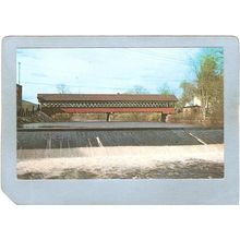 NH West Swanzey Covered Bridge Postcard Thompson Bridge Over Asheulot Rive~454