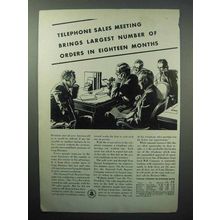 1933 Bell Telephone Ad - Telephone Sales Meeting