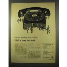 1956 Bell Telephone Ad - From Ten Branch Offices