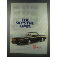 1985 Dodge 600 ES Turbo Convertible Ad - The Sky's