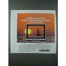 1986 Toshiba Television Ad - Designed in 26 Inches Flat