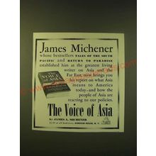 1951 Random House Ad - The Voice of Asia By James A. Michener