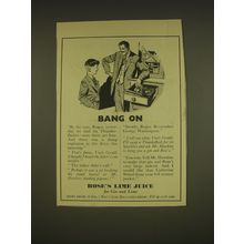 1955 Rose's Lime Juice Ad - Bang on