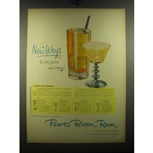 1949 Puerto Rican Rum Ad - New Ways to win praise and amaze