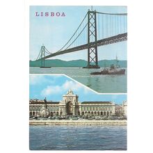 multiview, LISBOA, PORTUGAL.. unused vintage postcard Lisbon.. #