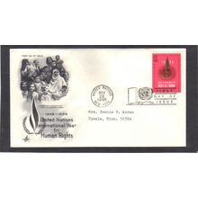 FDC Art Craft 191 13c Human Rights (Cachet-Typed/A) CV39418