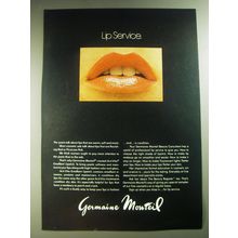 1974 Germaine Monteil Acti-Vita Emollient Lipstick Advertisement - Lip Service