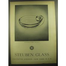 1947 Steuben Glass Olive or Nut Dish Advertisement