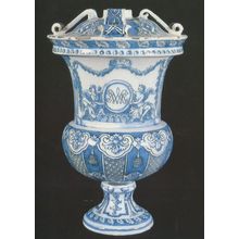 Antique Baluster Shaped Vase WRMW Avon National Trust Postcard