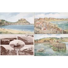 Jersey Bathing Pool Boats Swimming Bay 4x Old Postcard s