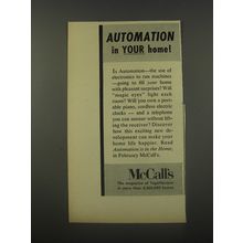 1956 McCall's Magazine Ad - Automation in your home