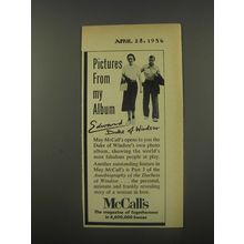1956 McCall's Magazine Ad - Pictures from my Album Edward Duke of Windsor