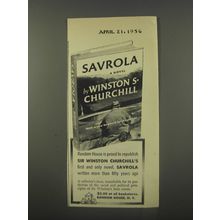 1956 Random House Book Advertisement - Savrola by Winston S. Churchill